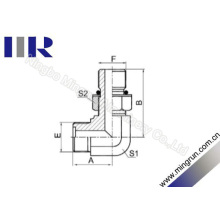 Raccord ajustable mâle métrique de coude de 90 degrés (1EH9-OG)